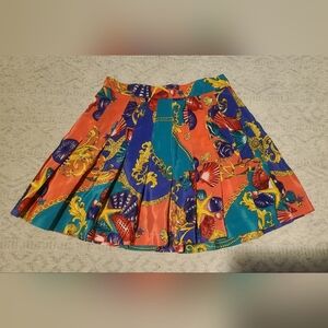 Vintage Tail Mermaid Pleated Tennis Seashell Starfish Skirt Gina Bacconi